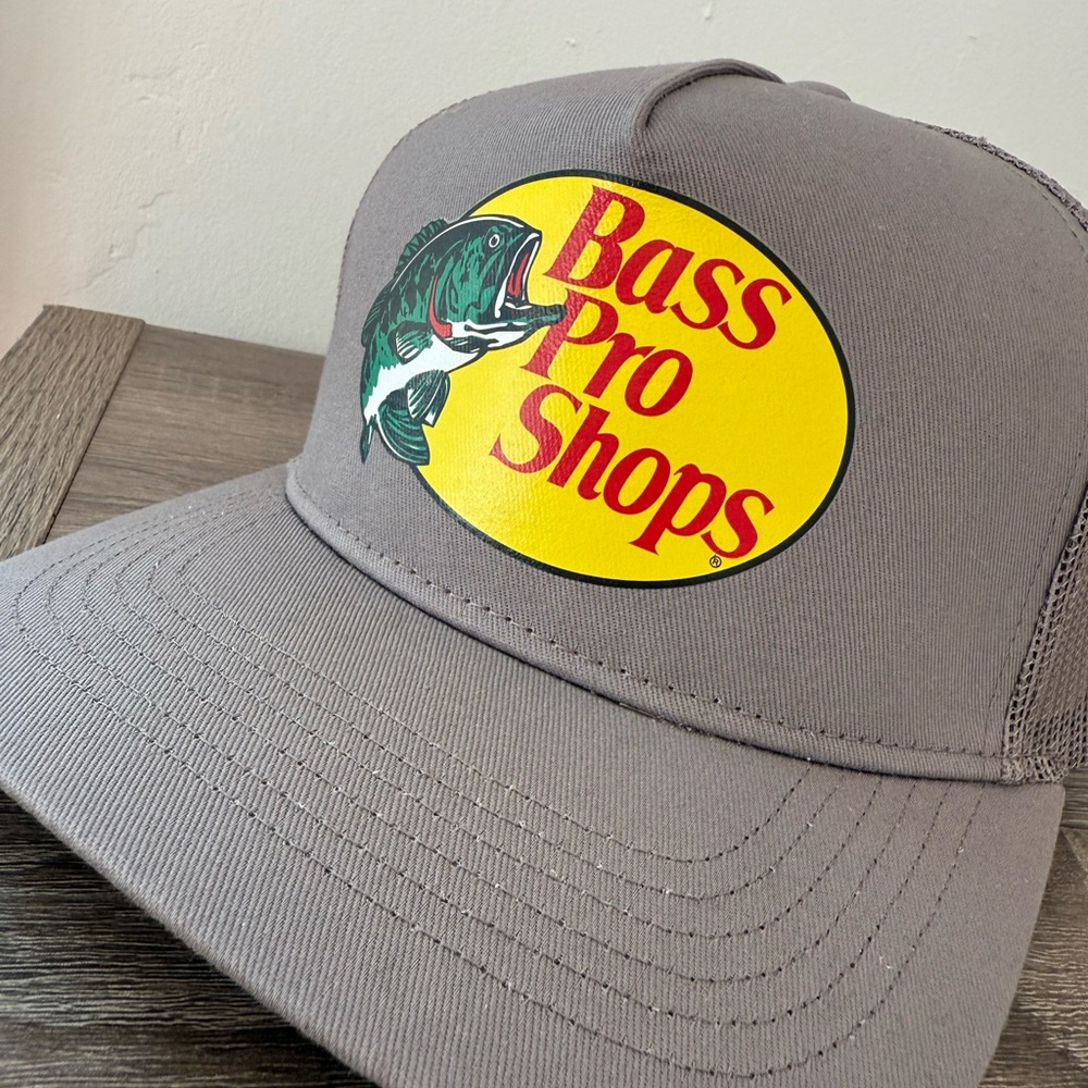 Bass Pro Shops Gray and Yellow Cap